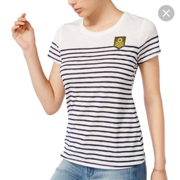 Maison Jules Tops - Maison Jules Striped Patch Top
